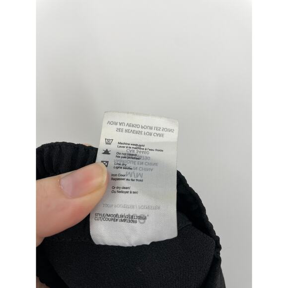 Vince Pants Womens Medium Jogger Satin Wrap Seam Black Relaxed Fit - Picture 5 of 5